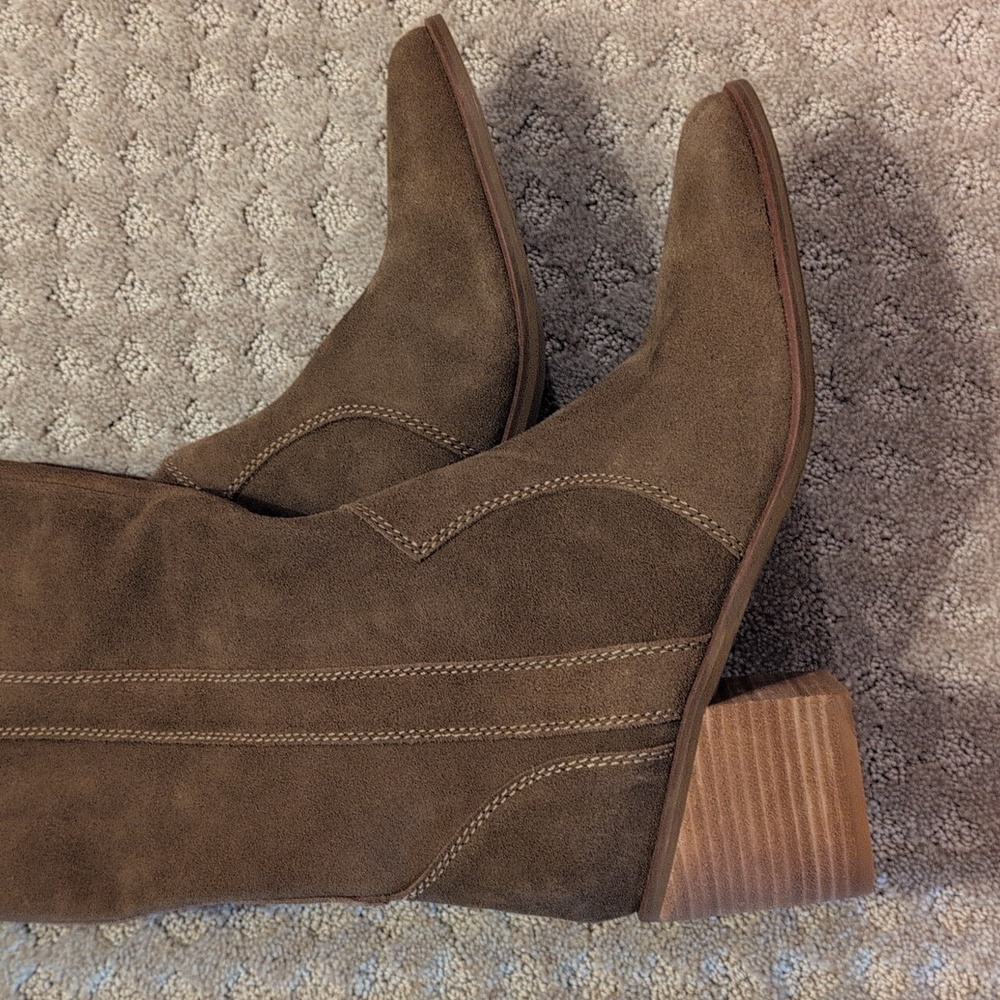 Kelsi Dagger Brooklyn Echo  Suede  Tall Western Boots, Anthropologie - Picture 11 of 14